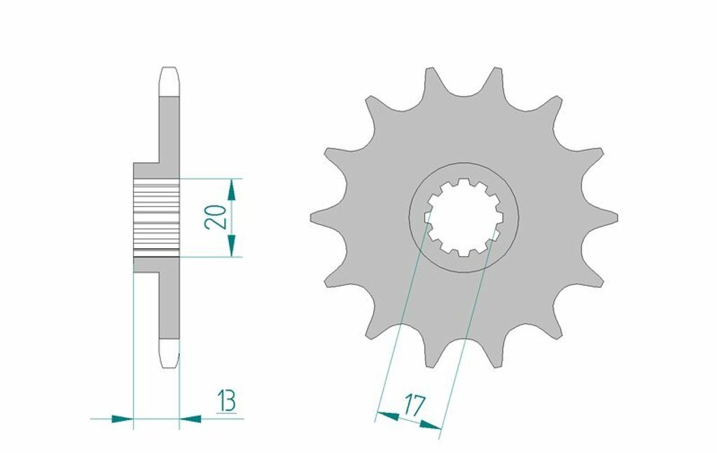 AFAM Stahl Standard Ritzel vorne - 520