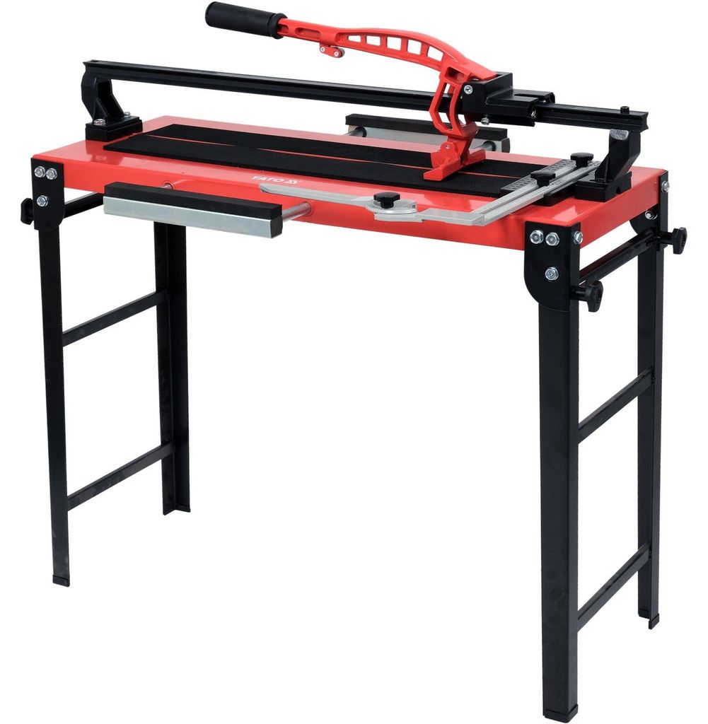 Fliesenschneidmaschine Fliesenschneider Fliesentrennmaschine Doppelschienen Schnittlänge von 600mm mit ausklappbaren Beinen