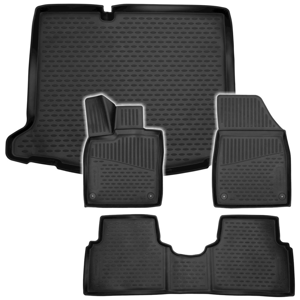 Gummi Kofferraumwanne + Fußmatten Set für VW ID.3, Bj. 2020-