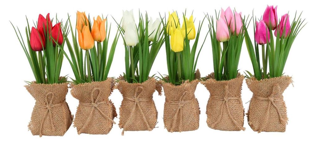 Countryfield Kunstblume im Topf Tulpe mehrfarbig H20cm Produktbild 