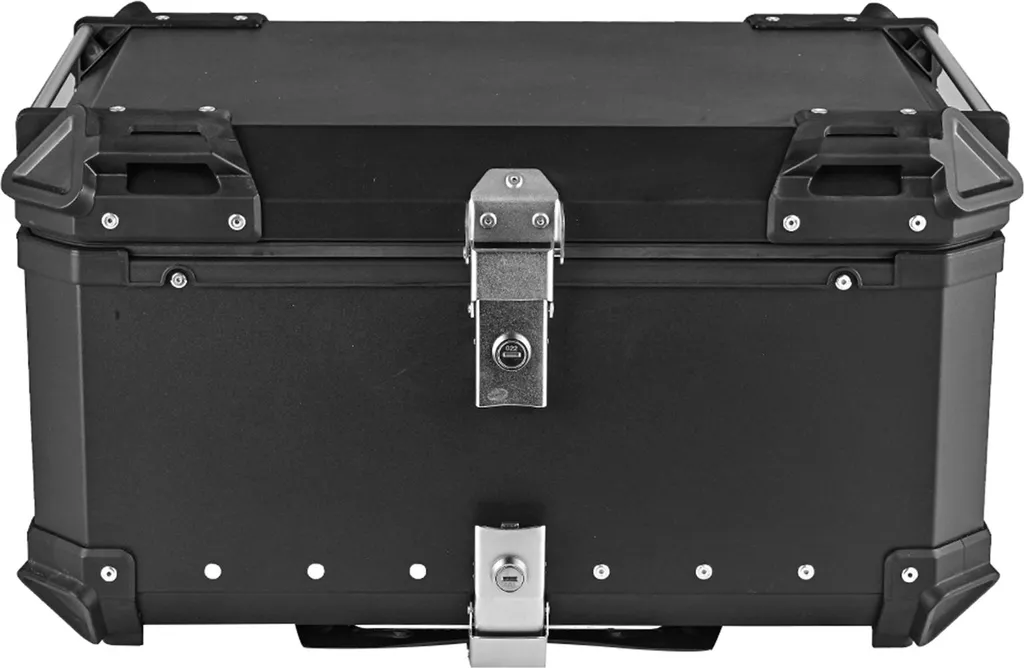 Top case moto étanche 65L en aluminium pour sécuriser vos casques contre le vol