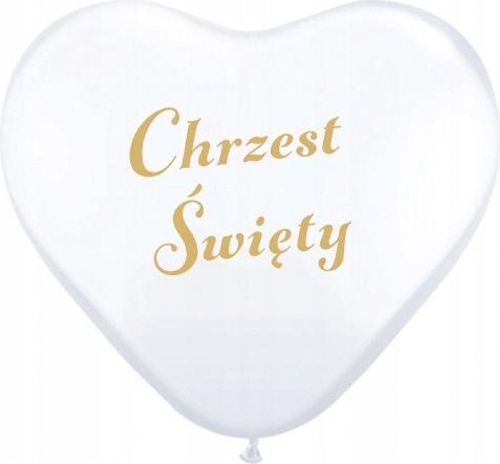 Herzballons mit Aufdruck Heilige Taufe 1 St.