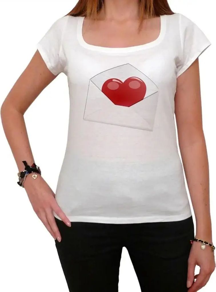 Damen Grafik T-Shirt Valentinstag - Liebesbrief 1 – Valentines Day - Love Letter 1 – Öko-Verantwortlich Vintage Jahrgang Kurzarm Lustige Druck