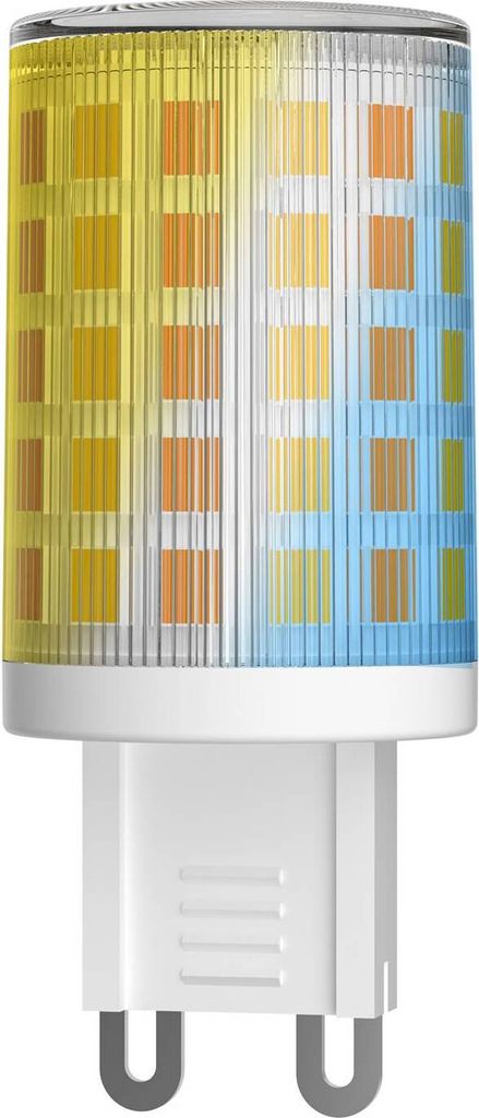 A single LED light bulb with a G9 base, shown against a white background.