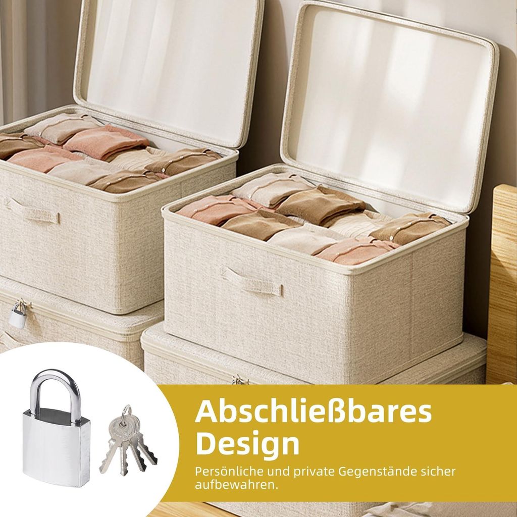 Extra große abschließbare Aufbewahrungsbox mit
