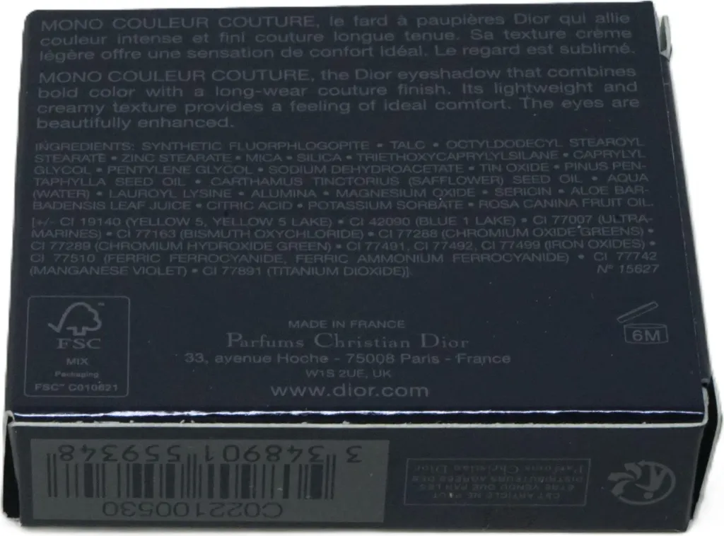 Diorshow 530 Tulle - Fard à Paupières Haute Pigmentation et Longue Tenue - 4