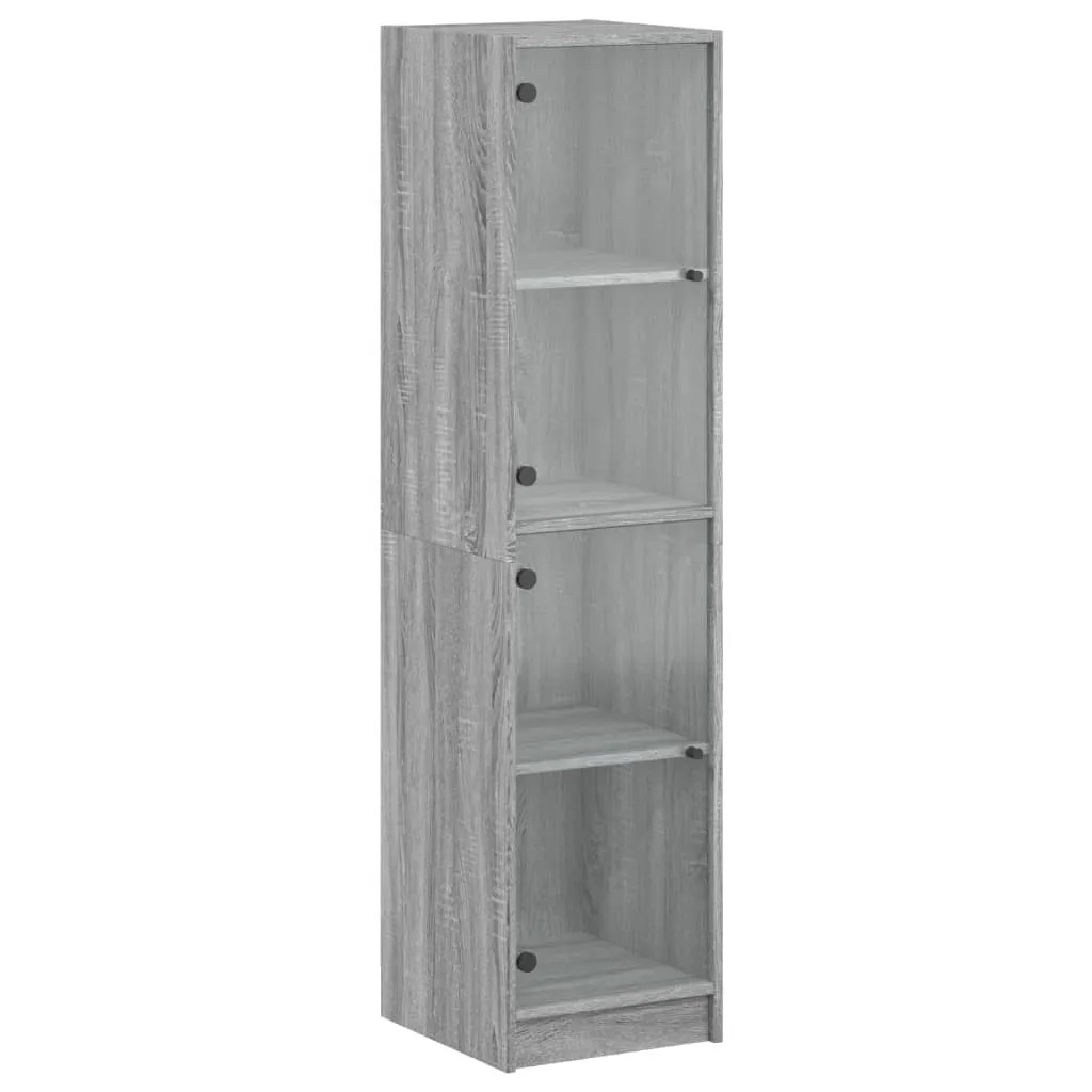 Mobile Alto SYFAX Vetrina Grigio Sonoma 142cm | Design Contemporaneo