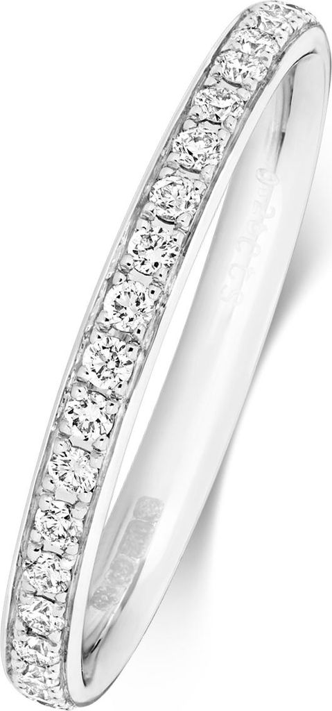 Platin 950 2,2mm Slight Court Form Eternity Diamant Trauring/Ehering/Hochzeitsring Brillant-Schliff 0.28 Karat G - SI1, 53 (16.9); TRS18752PT950RSM