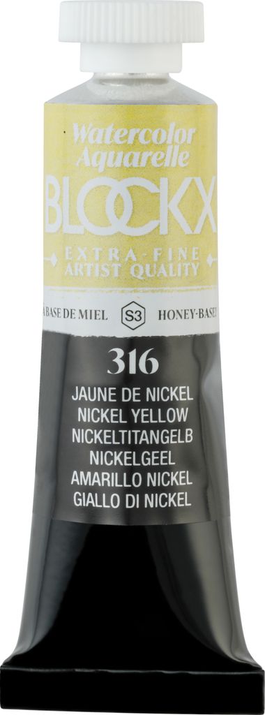 Blockx 3x Aquarellfarbe, Nickelgelb - Tube 15ml - Nickelgelb 44316BXC