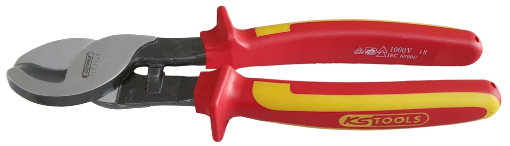 Cisaille à câbles isolée pour électricien KS TOOLS 165mm 117.1122