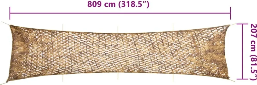 Telo Ombreggiante Mimetico Sabbia 8x2m vidaXL | Arredo Giardino - 6