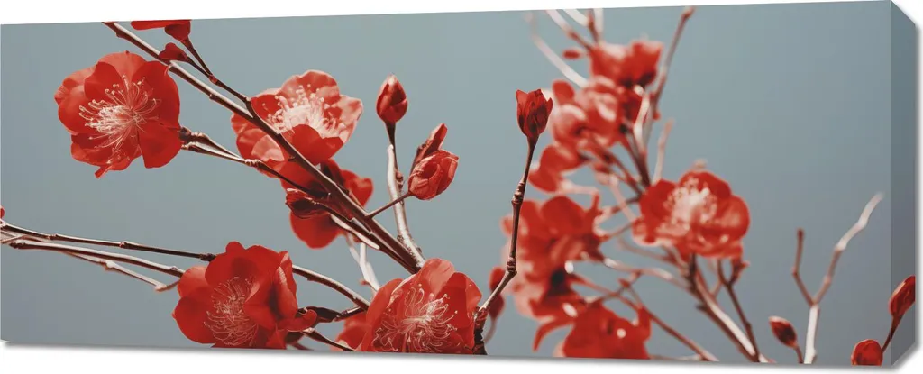 Image Panoramique Rouge carmin 100 x 40 cm Impression Haute Qualité
