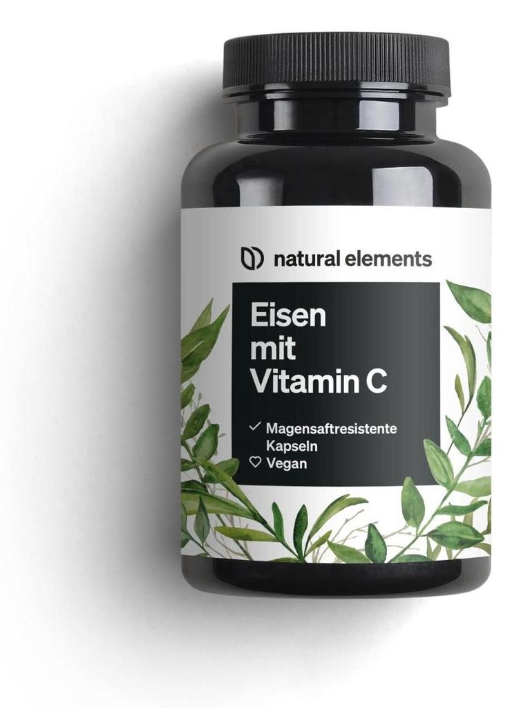 Eisen mit Vitamin C Kapseln - 180 Kapseln_für 6 Monate