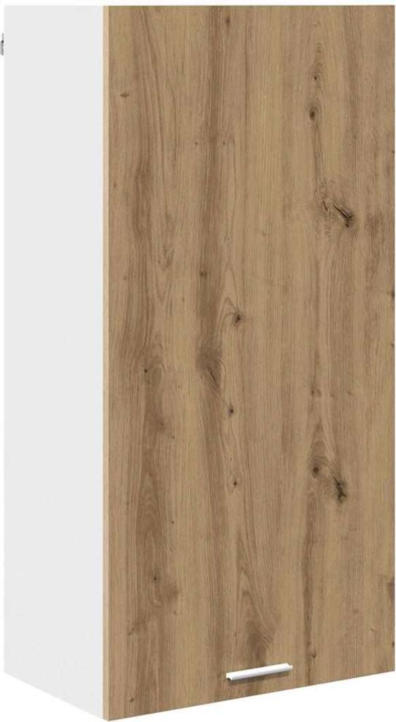 Eleganten-Stil Hängeschrank 1 pcs - robusten und stabilen - Buffetschrank - mit Tür Artisan-Eiche und Weiß 50x31x100 cm - Küchenschränke - Mö...