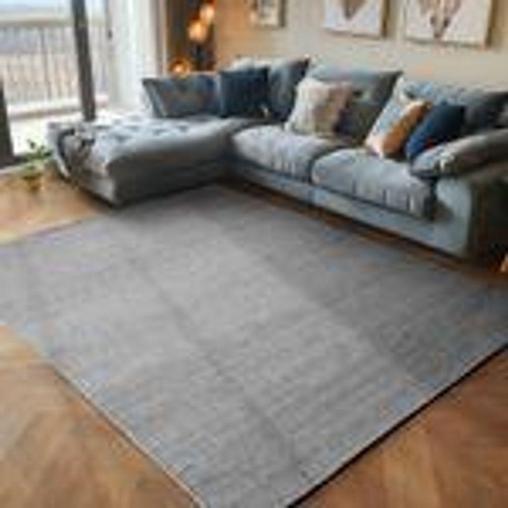 Moderner Kurzflorteppich mit dezenter Struktur - schlicht und stilvoll für Wohnzimmer und Schlafzimmer, Größe: 200 x 290 cm, Farbe: Grau