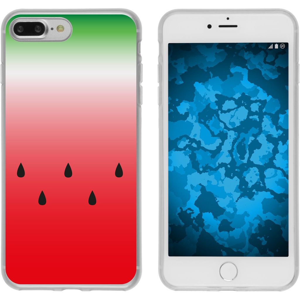 PhoneNatic Case kompatibel mit Apple iPhone 7 Plus / 8 Plus Silikon-Hülle Sommer Melone M5