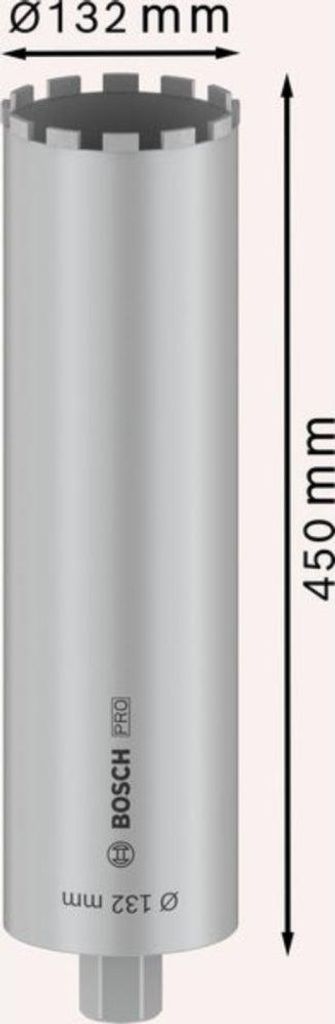 PRO Nassbohrkrone, 132 x 450 mm, G 1 1/4 Zoll UNC Produktbild 