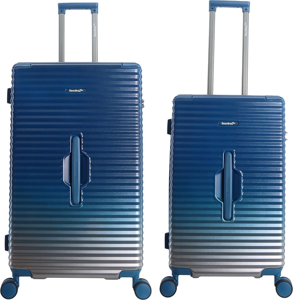 Saxoline SX Blue Elite Spinner Koffer Set Gr. M/L mit TSA-Zahlenschloss blue gradient