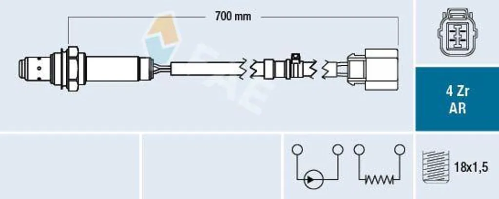 Sonde Lambda de Remplacement 36531RBB003 FAE 75609 pour Honda Accord