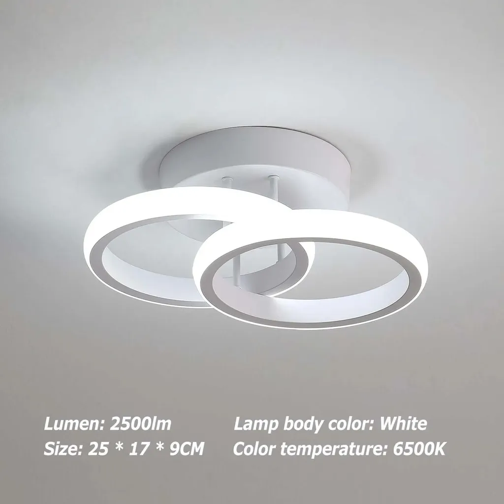 Plafonnier LED bleu 22W haute luminosité 6500K pour pièces sombres