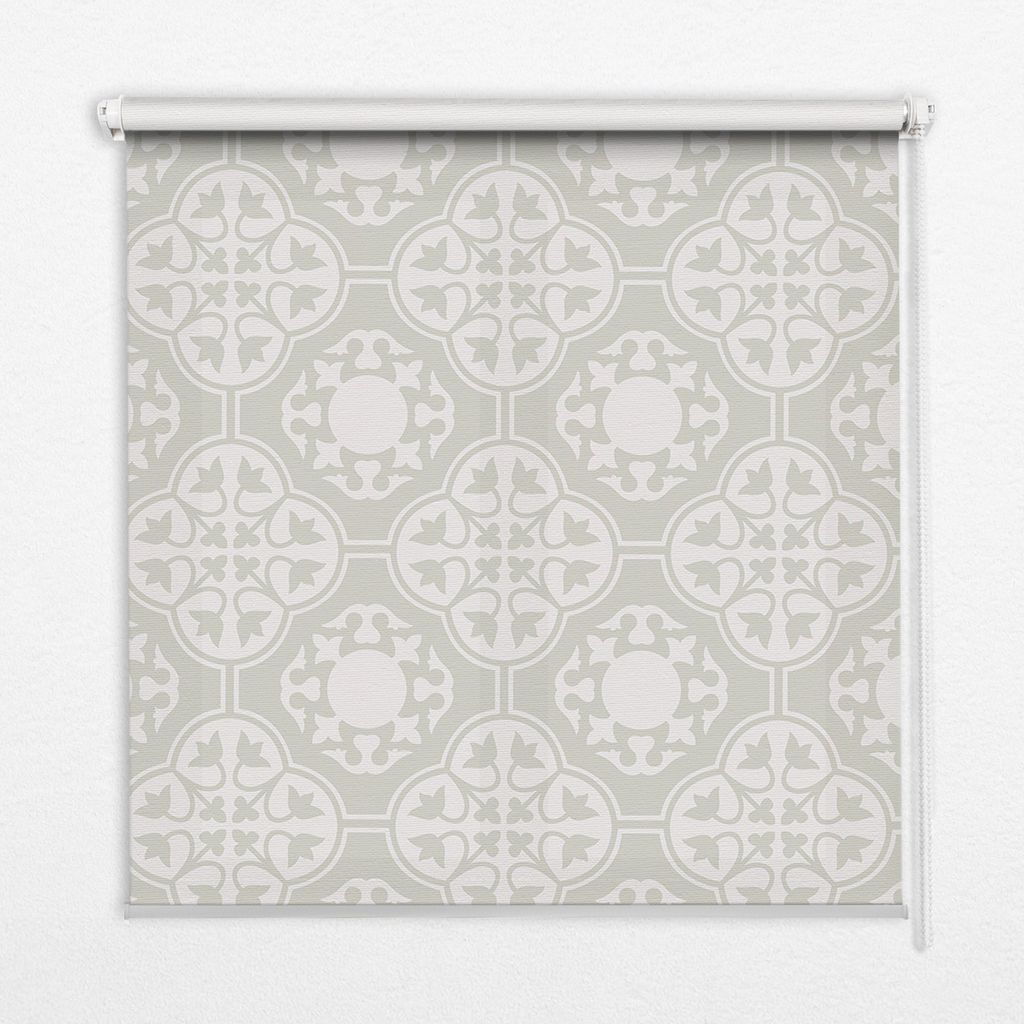 Seitenzug-Rollo Fensterrollo Jalousie - Lichtdurchlässig Springrollos - 140x240 cm - Marokkanische Fliese