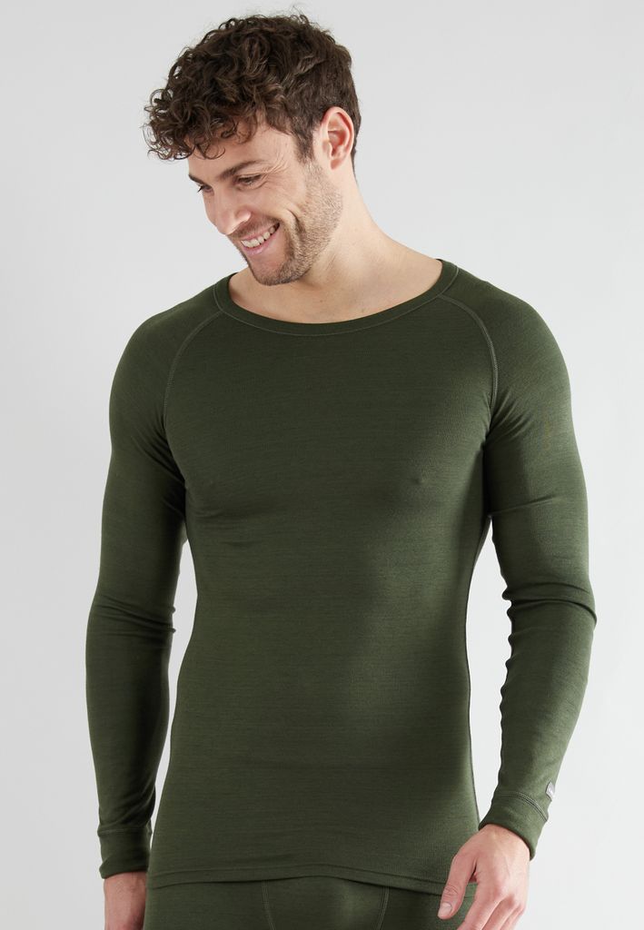 CECEBA Thermo Herren Longsleeve grün uni Größe: 4