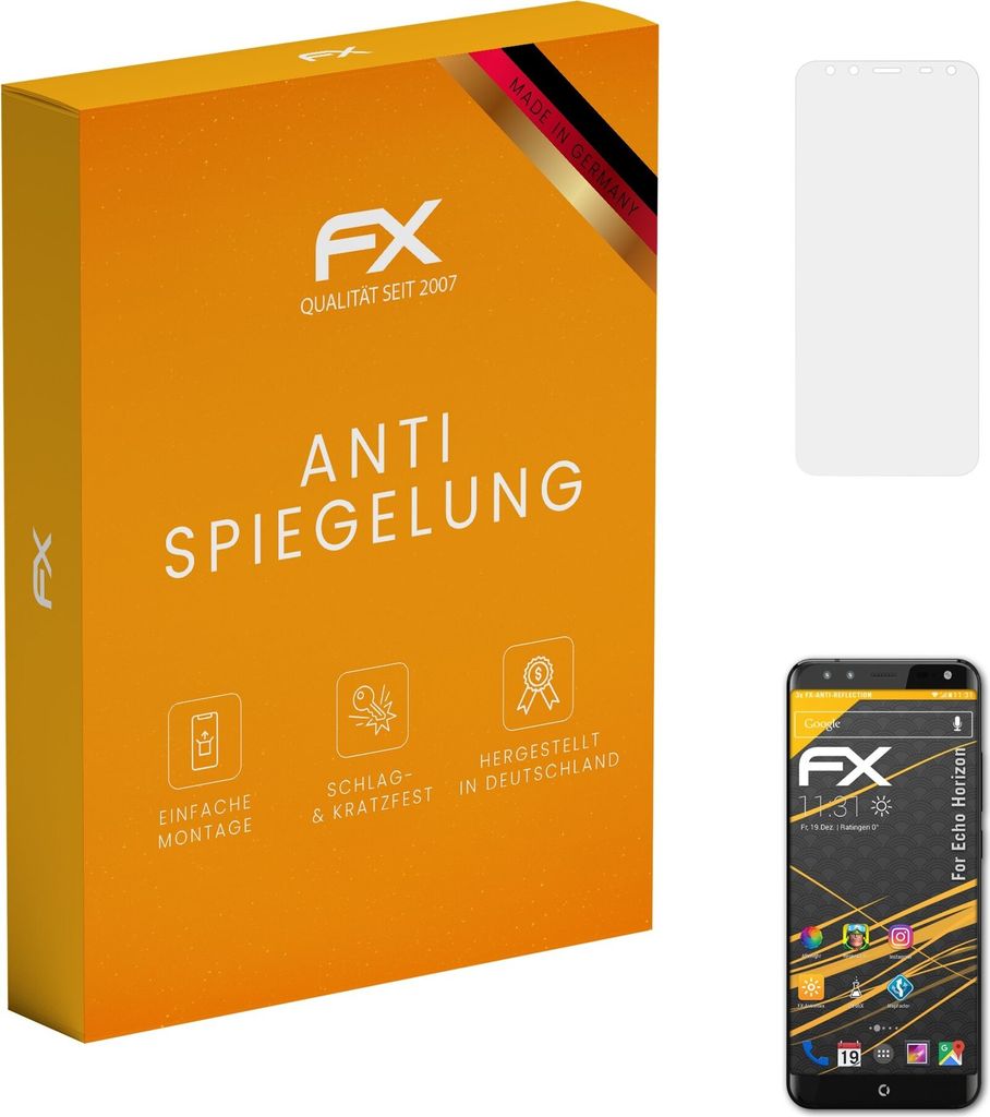 atFoliX FX-Antireflex 3x Schutzfolie kompatibel mit Echo Horizon Displayfolie