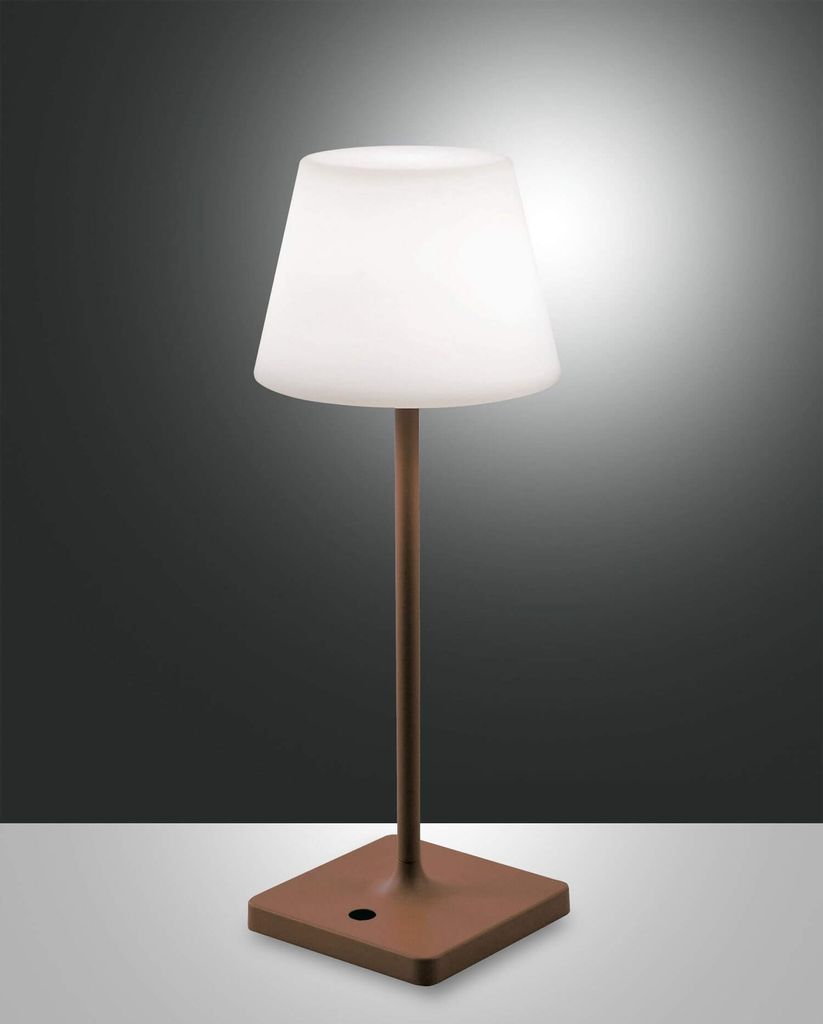 Fabas Luce LED Außen-Akku Tischleuchte Adam Ø150mm 2,5W Produktbild 