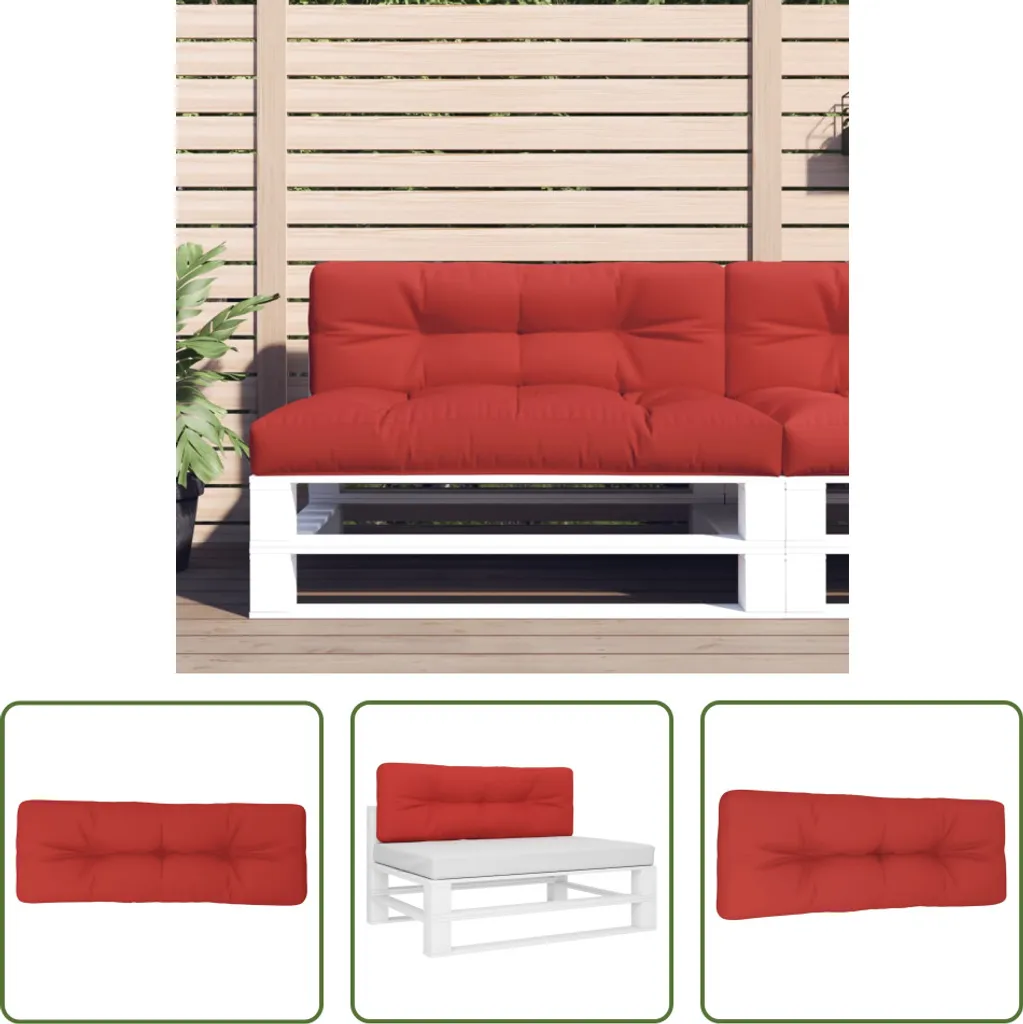 Cuscino Outdoor per Pallet 120x40x12 Rosso: Il Tuo Living all'Aperto