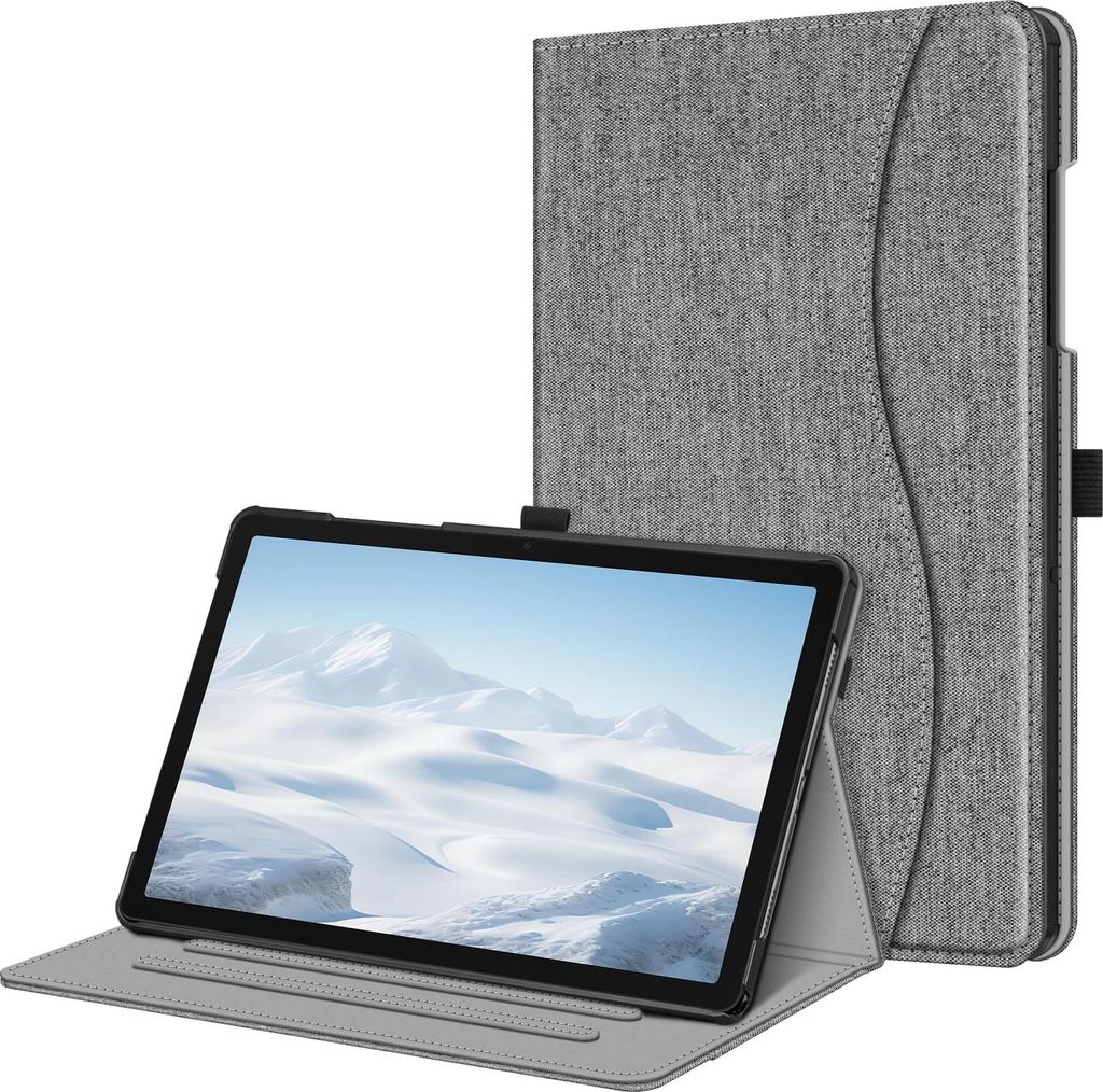 Fintie Hülle für Samsung Galaxy Tab A11+ Plus 11" 2025 / Tab A9+ Plus 11 Zoll 2023 Tablet, Multi-Winkel Folio Schutzhülle Dokumentenfach, Grau
