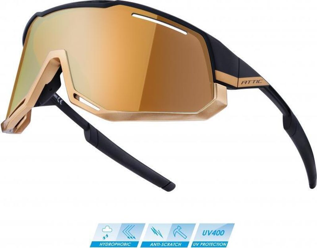 Force Attic Brille goldenes Spiegelglas schwarz-gold 910965