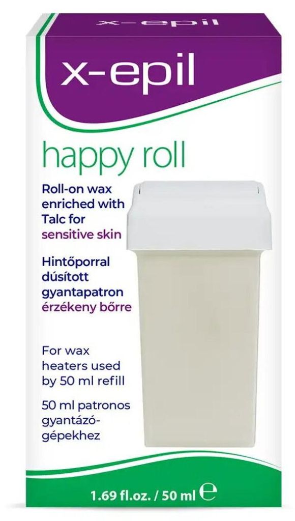 X-Epil, Happy Roll, Talkum, seidiges Finish, Produktbild 