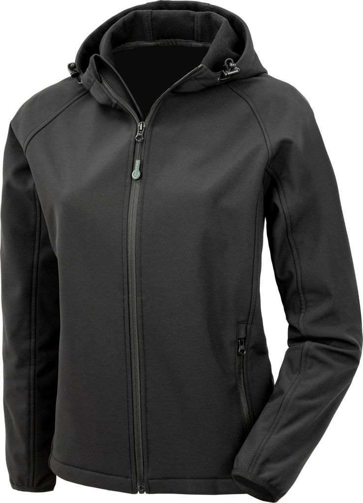 Result Genuine Recycled - Softshelljacke Zum Bedrucken für Damen RW10009 (S) (Schwarz)