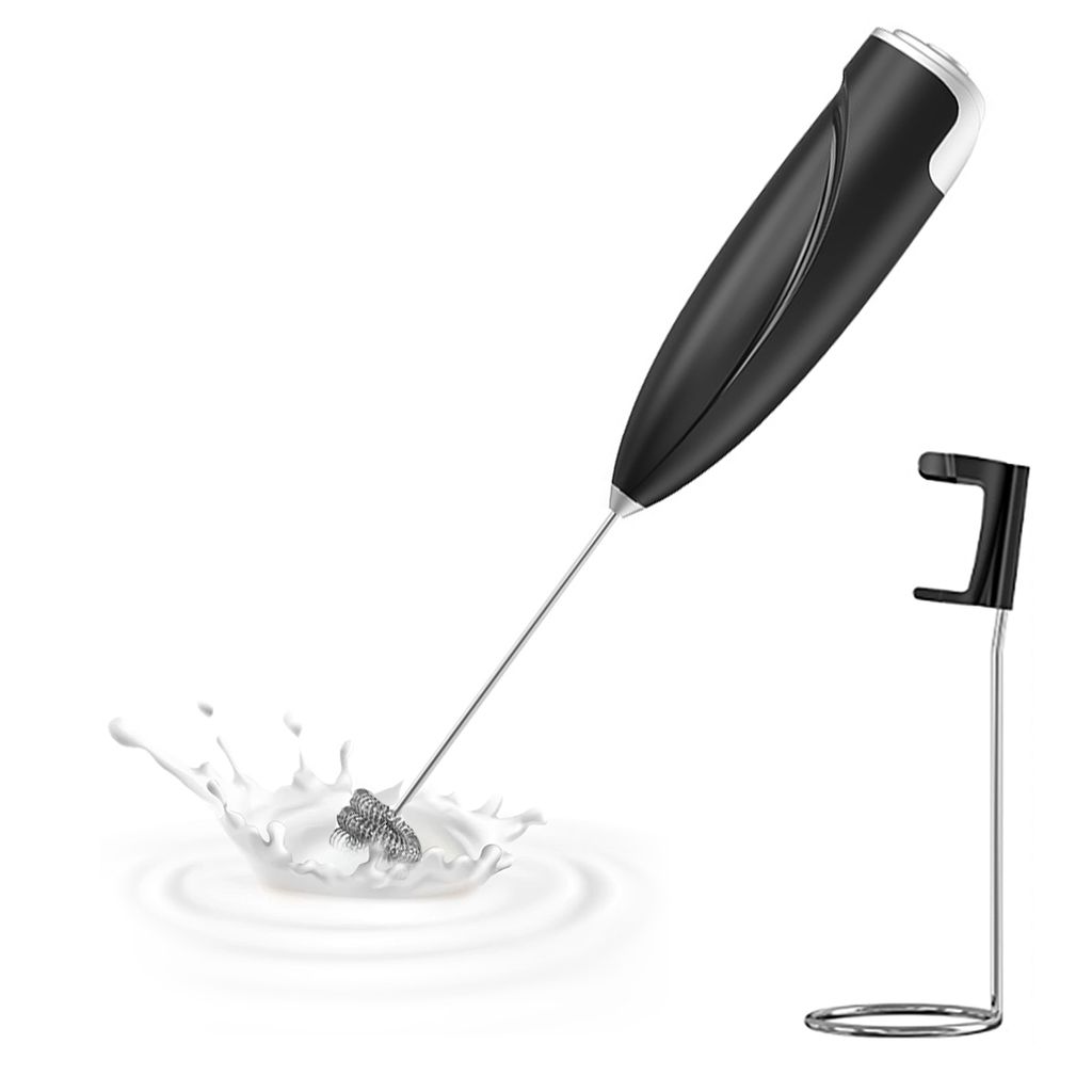 Elektrischer Schaumschläger,Milchaufschäumer mit 3 Geschwindigkeiten & Typ-C Ladung,Milch Schläger,Edelstahl Kaffee Mixer