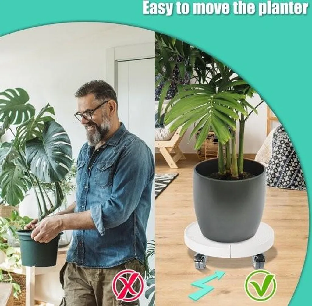 Chariot porte-plante 200 kg extensible avec roulettes multidirection - 3