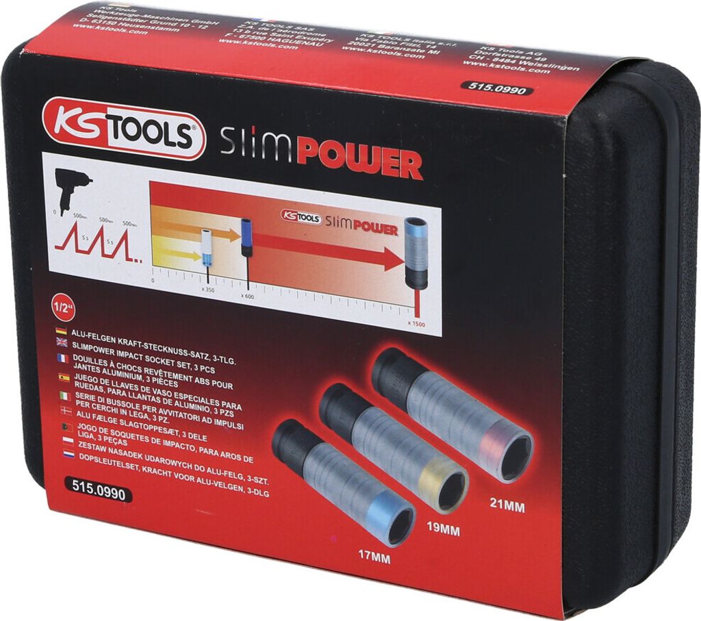 KS Tools Sechskant-Stecknuss 21 Mm, 3/8" Antrieb, Lang - CHROMEplus Qualität, Auf Hänger