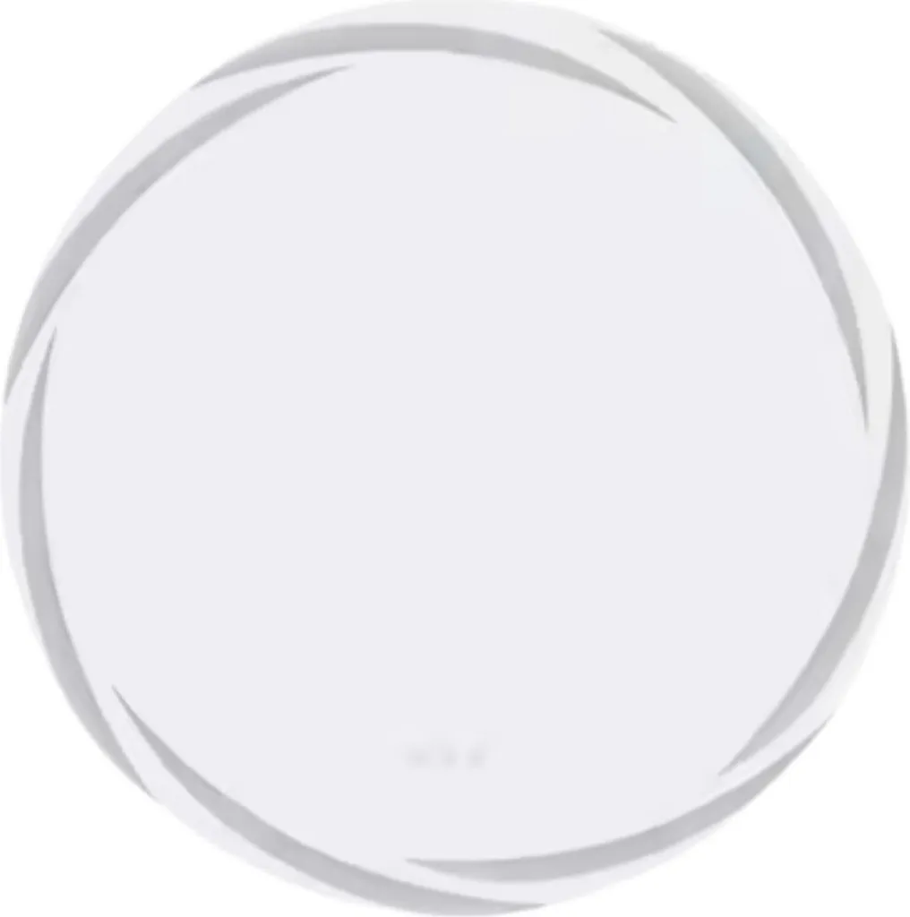 Miroir lumineux rond LED 60 cm noir Nero avec fonction tactile variable