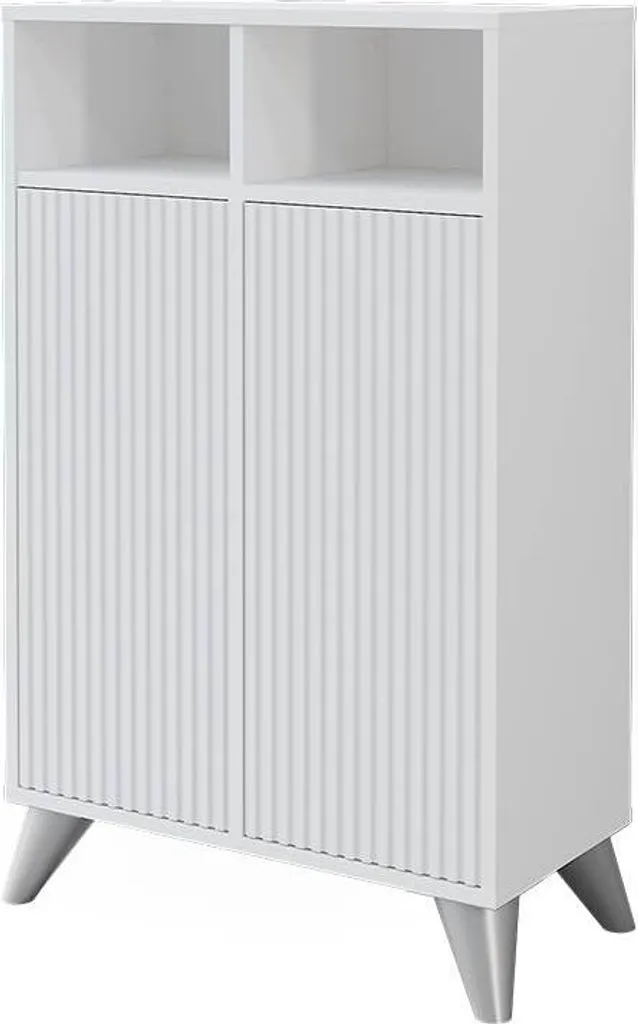 Gagnez de la Place avec l'Armoire Vicco Leano Blanche 60x97cm Rangement 2 Portes