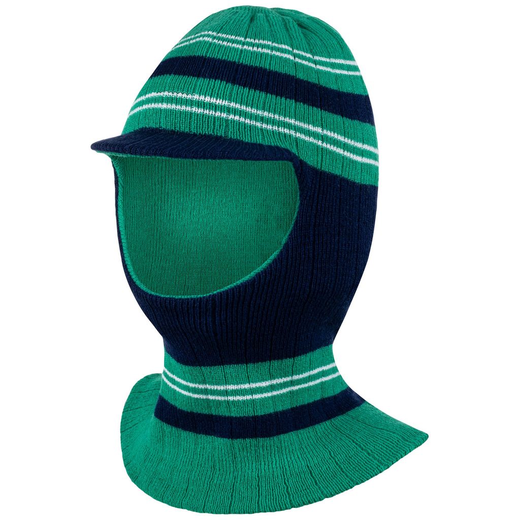Jungen Wintermütze Schalmütze Schlauchmütze Strickmütze warme Mütze, Grün-Dunkelblau