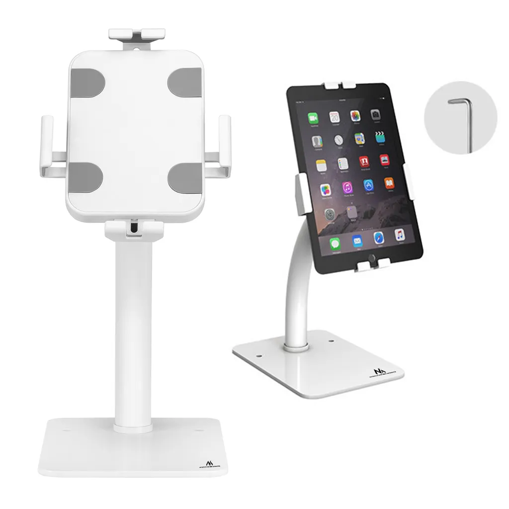 Support de Table pour Tablette Antivol et Borne Interactive Blanche - 2