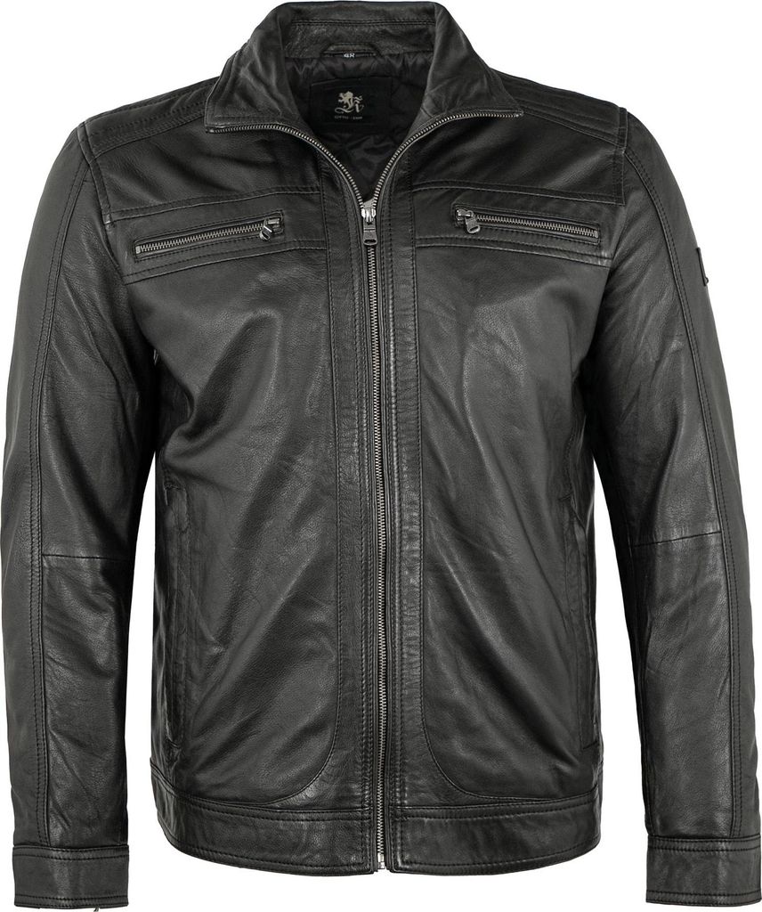 OTTO KERN- Herren Lederjacke Lammnappa schwarz : 54