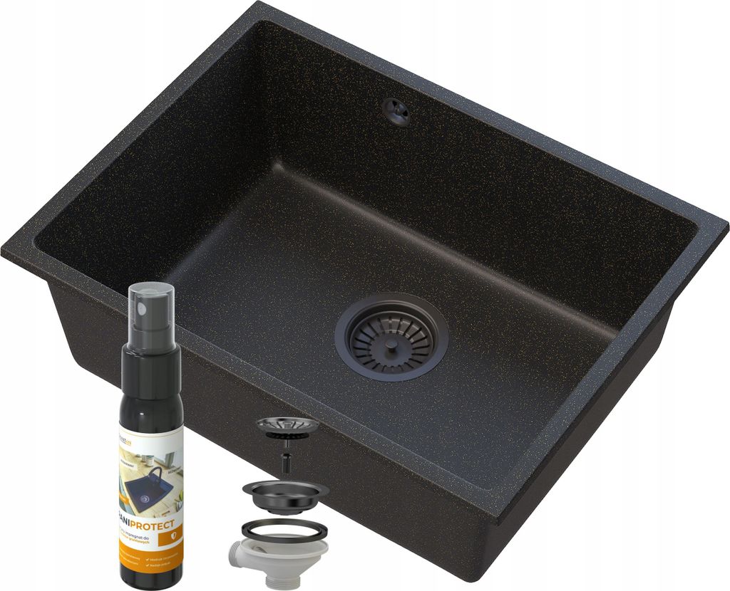 Manado Gold Unterbaubecken Schwarz 60