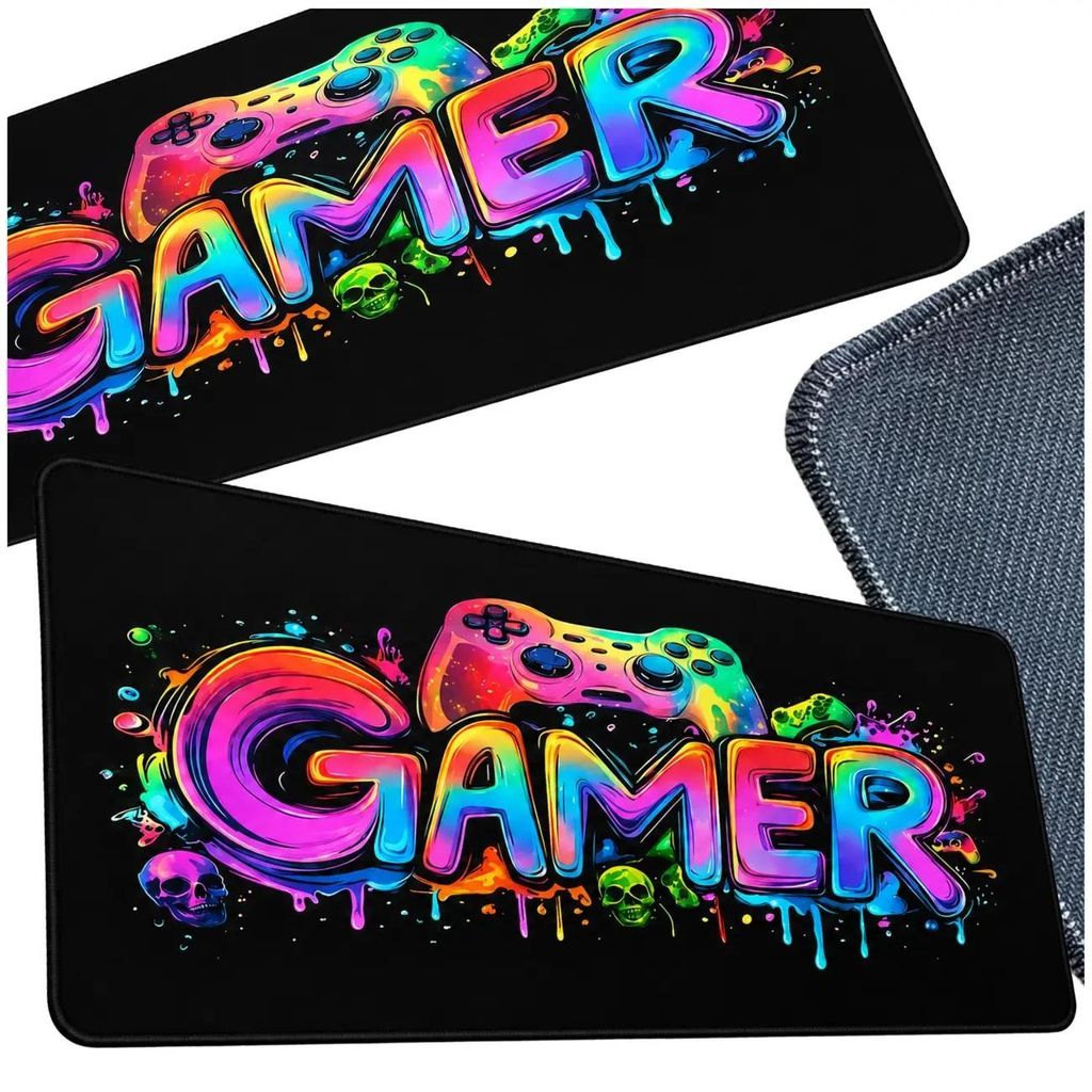 Gaming-Mauspad 60 x 30 cm für Schreibtische, rutschfest Produktbild 