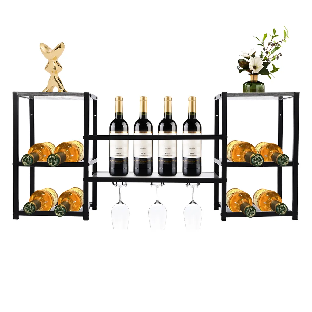 Range bouteille mural gain de place style industriel pour petits espaces - 5