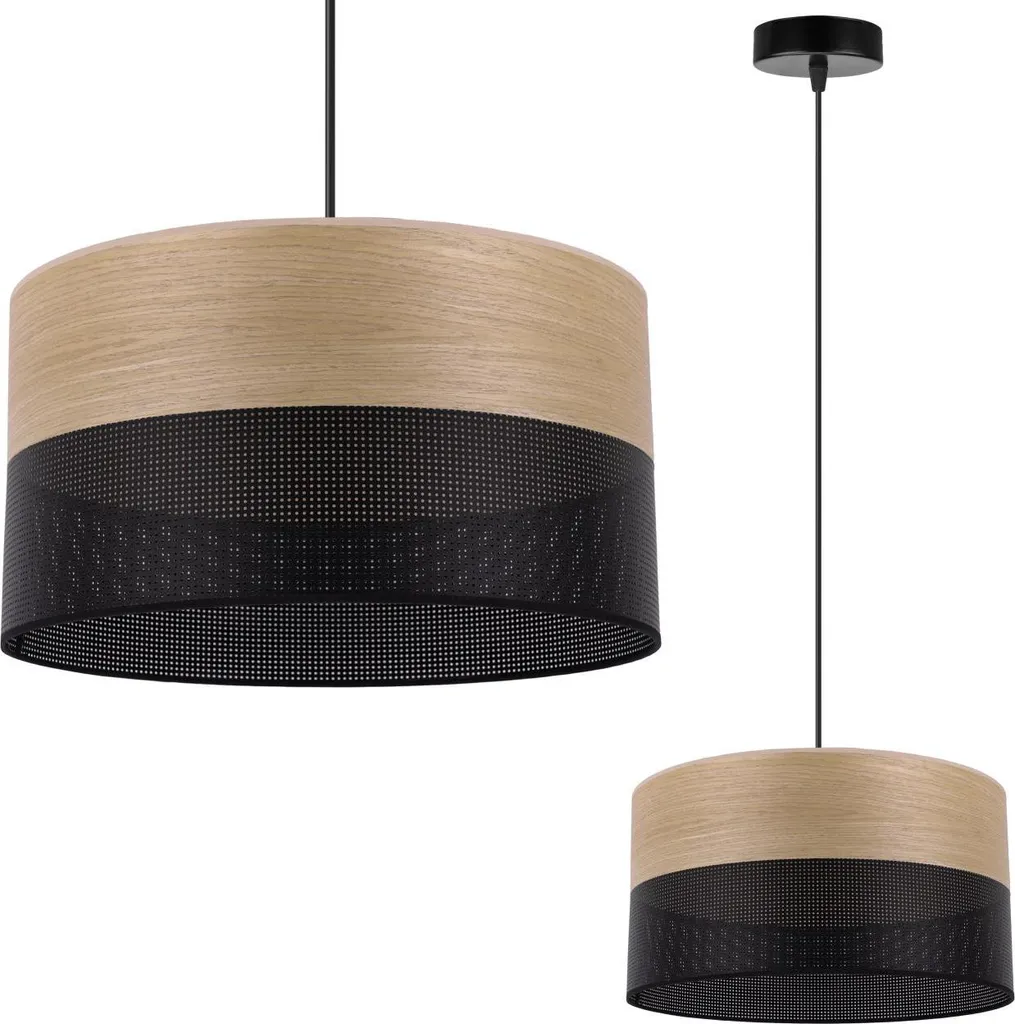 Lustre Suspension Design en Bois de Chêne Doré pour Salon et Cuisine