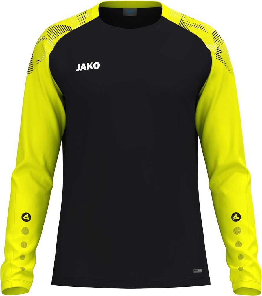 Jako Longsleeve Sonic - schwarz/neongelb, Größe:140