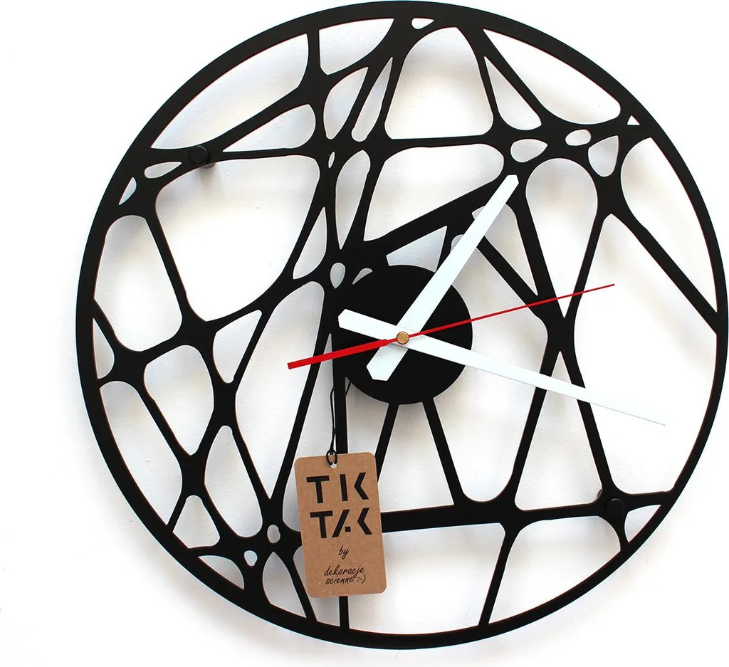 Grande horloge murale silencieuse Decorizzly Lajal en métal noir