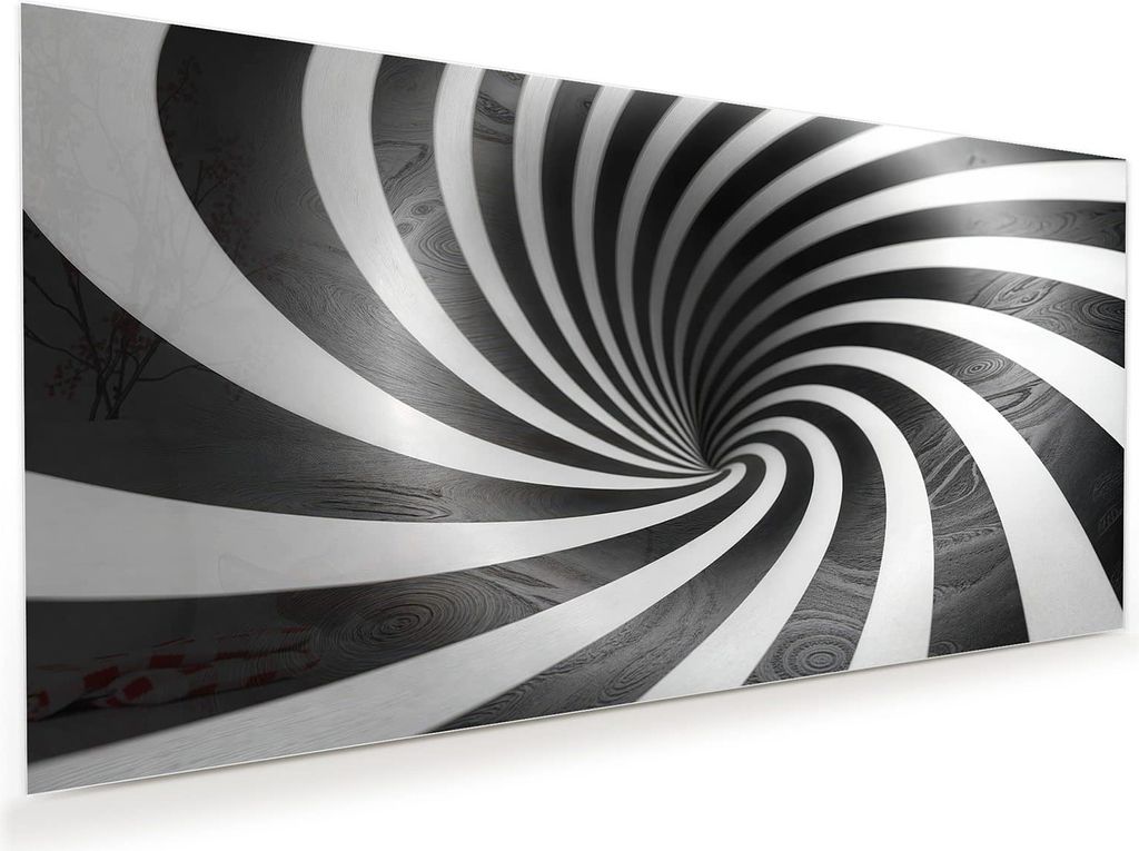 Glasbild 60x30cm in XXL für Wohnzimmer, Schlafzimmer Motiv Hypnotisches Muster