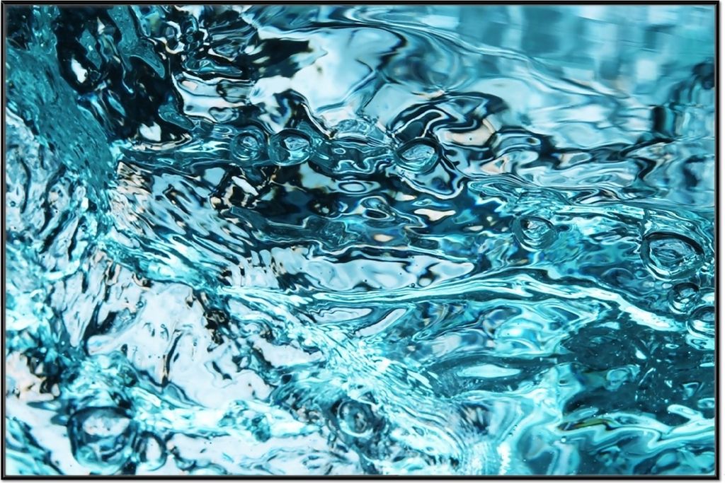 Wallario Wandbild Frisches blaues Wasser in Aufruhr, Größe: Produktbild 