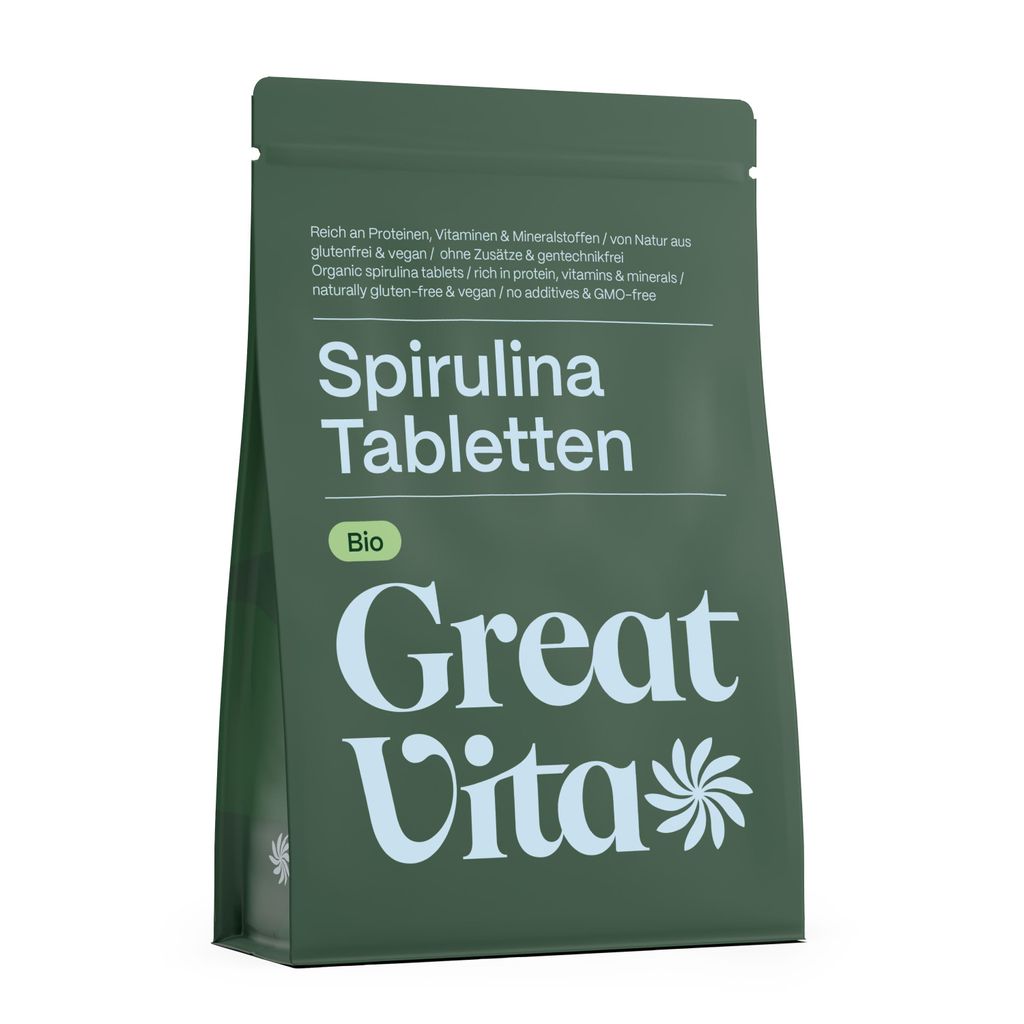 GreatVita  Spirulina Tabletten 800g, ca. 1600 Stück à 500mg Produktbild 
